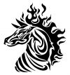 tribal horse head pics tattoo